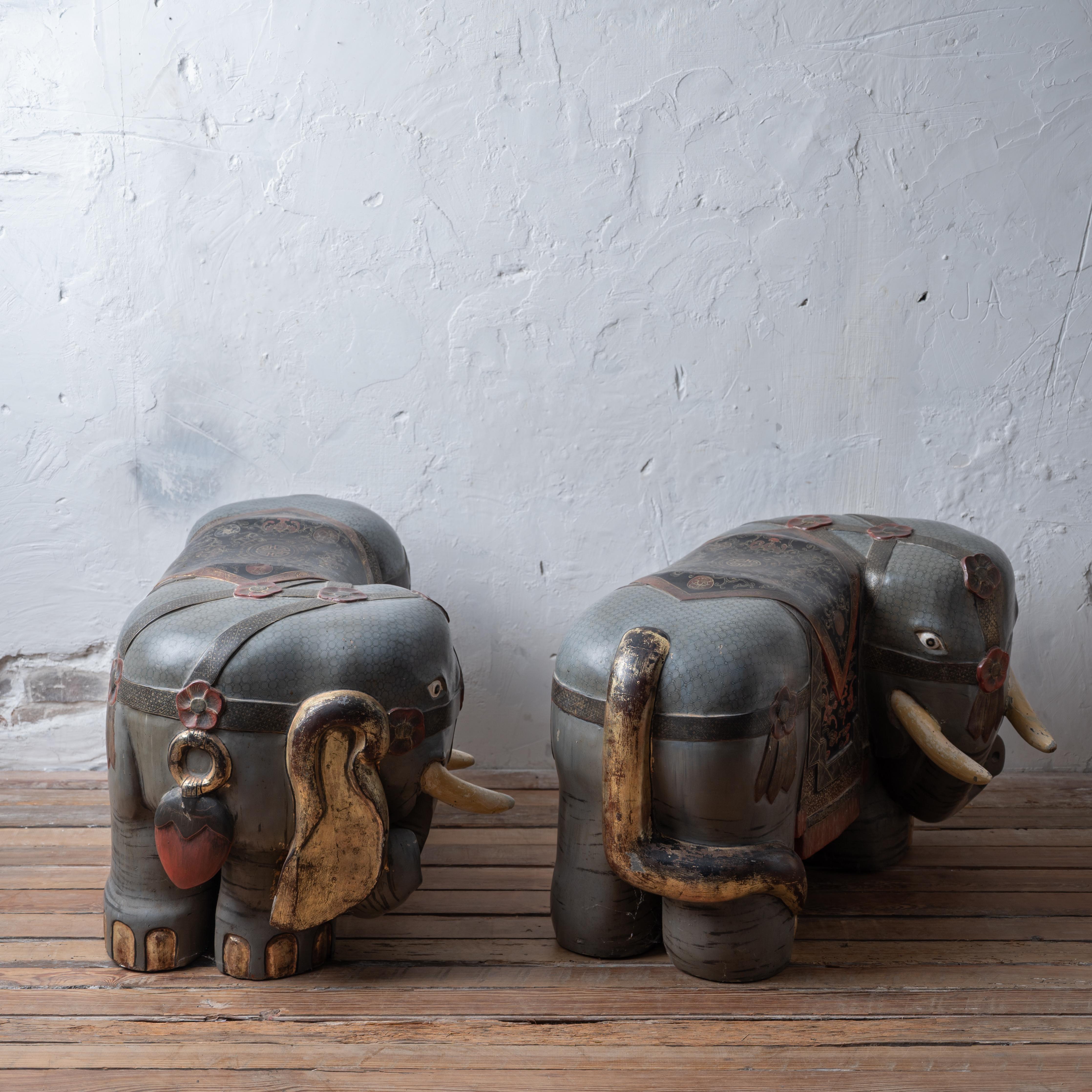 A Pair of Chinese Export Elephant Garden Stools For Sale 9