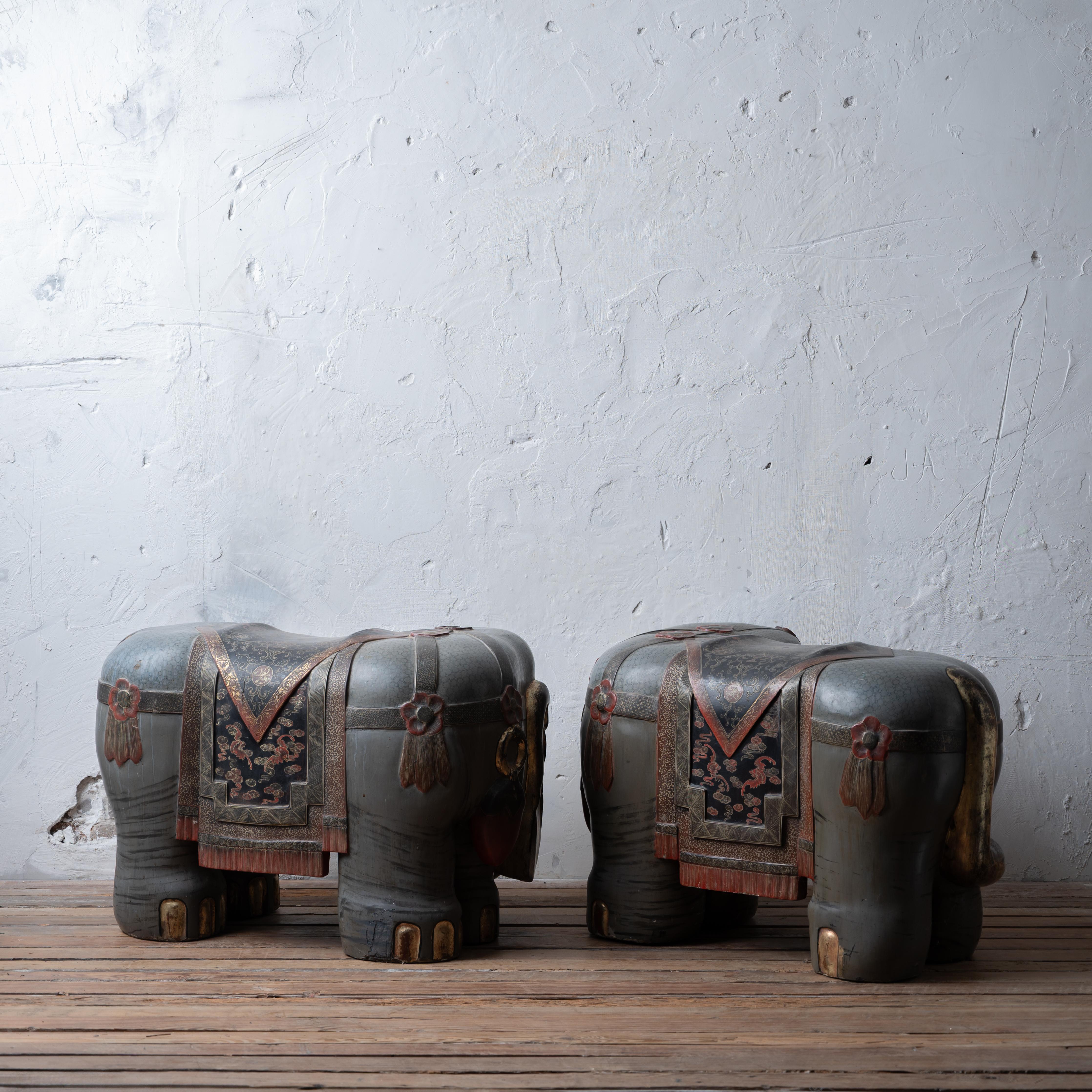 A Pair of Chinese Export Elephant Garden Stools For Sale 10