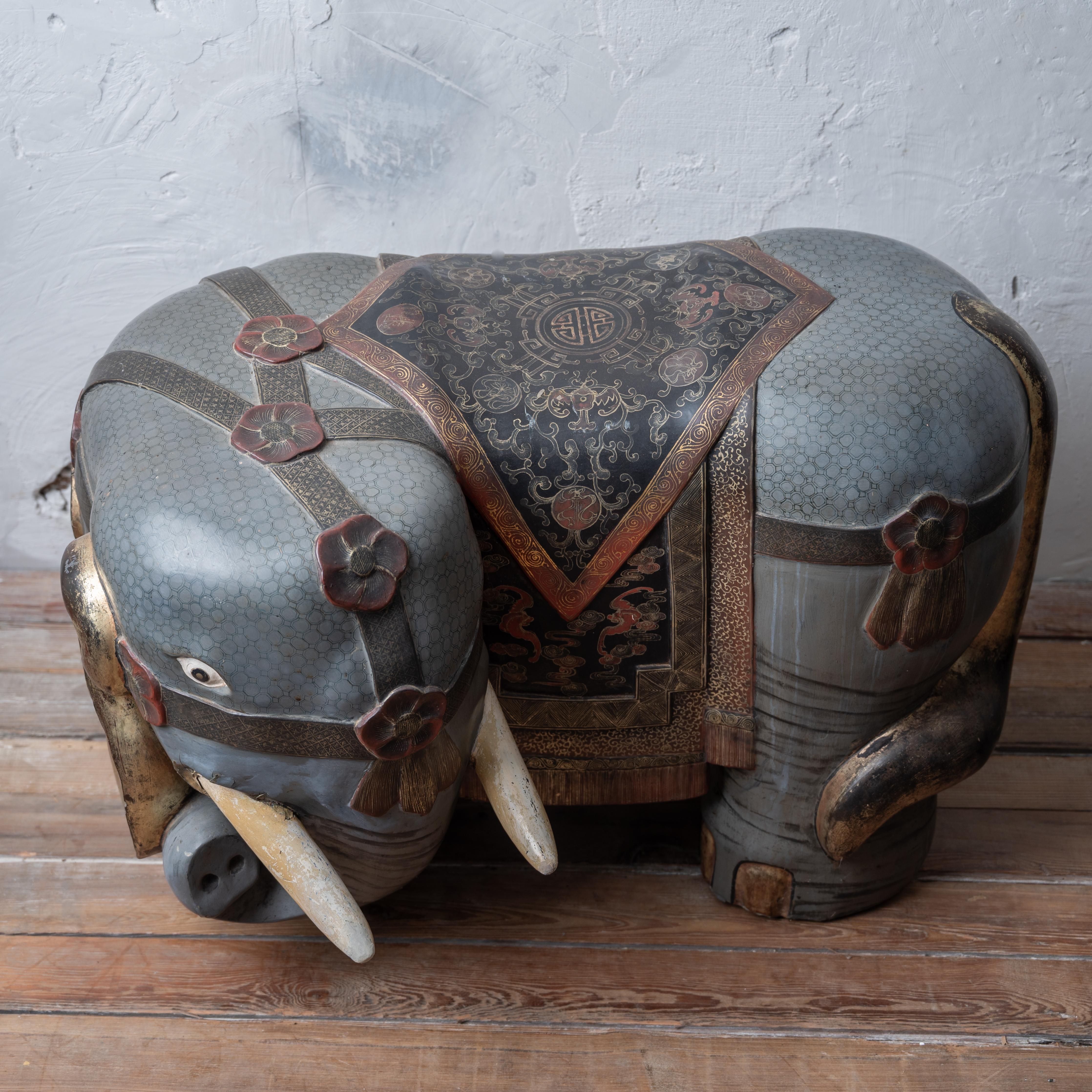 A Pair of Chinese Export Elephant Garden Stools For Sale 12