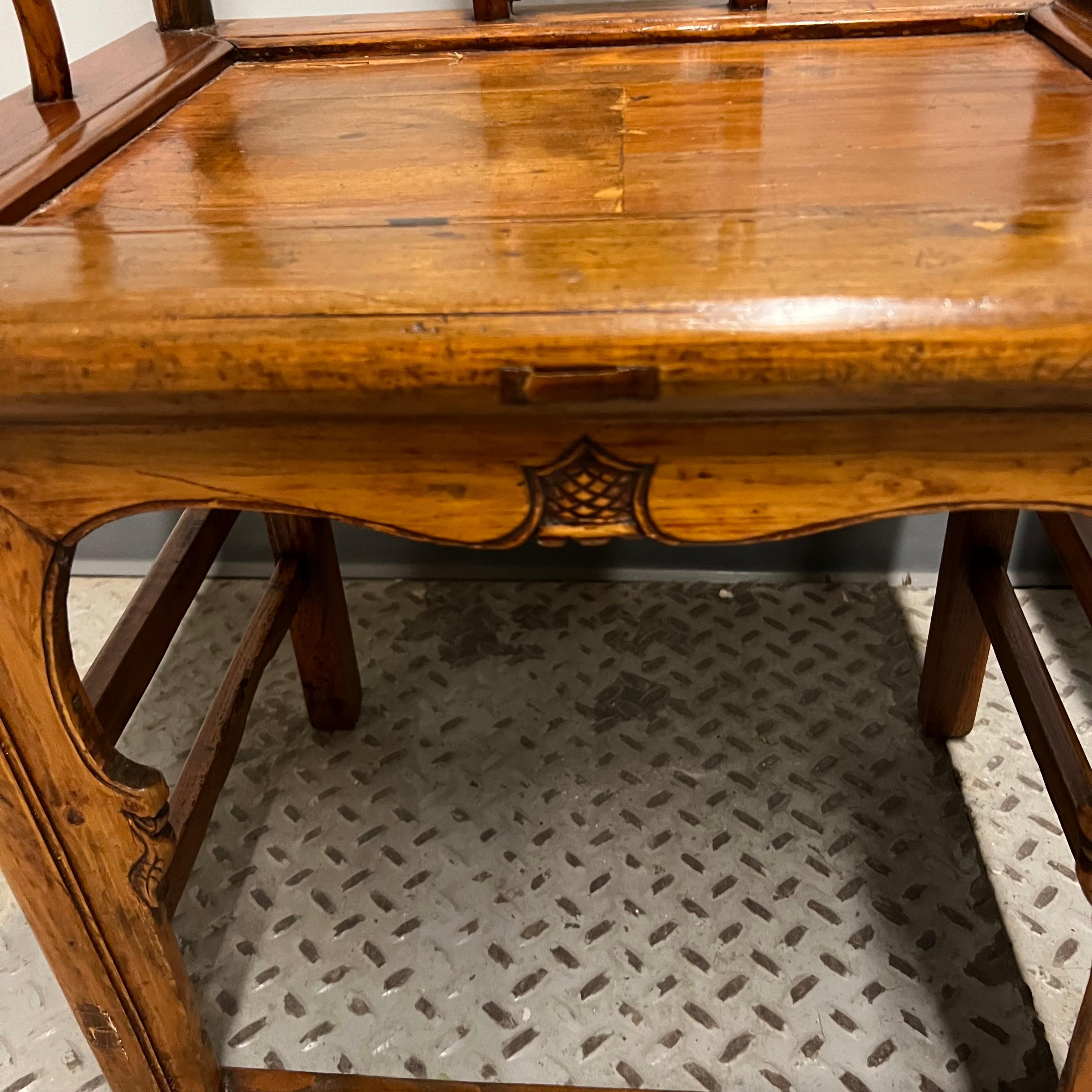 Chinese Export A Pair of Chinese Huanghuali Official's Chairs For Sale