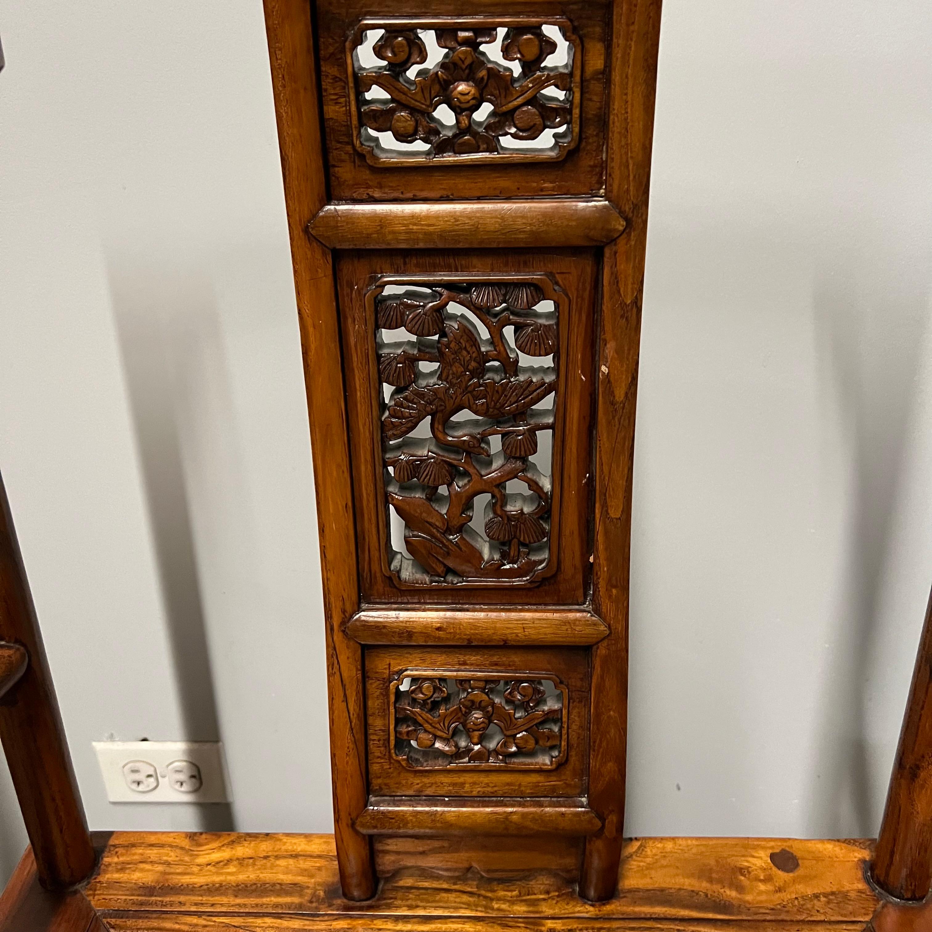 Pearwood A Pair of Chinese Huanghuali Official's Chairs For Sale