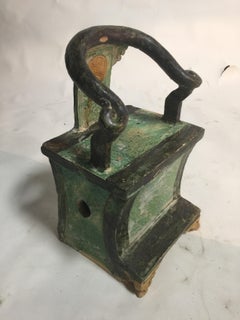 Antique Ming Dynasty Chinese Ceramic Ox Bow Tomb Chair from Gracie Gallery