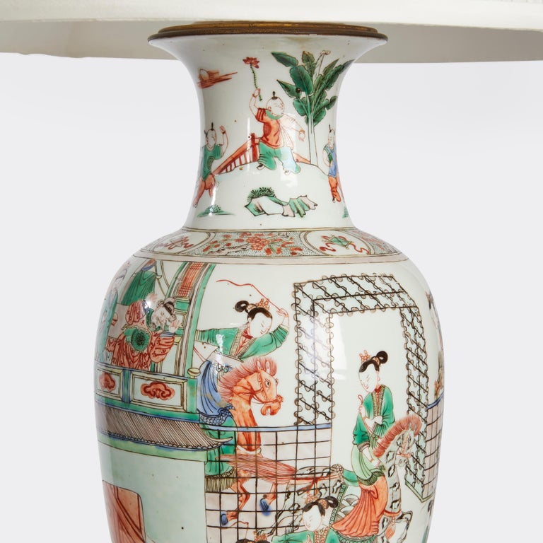Paire De Vases Anciens En Porcelaine De Chine Lampes Garniture Old Vintage Blanc De Chine