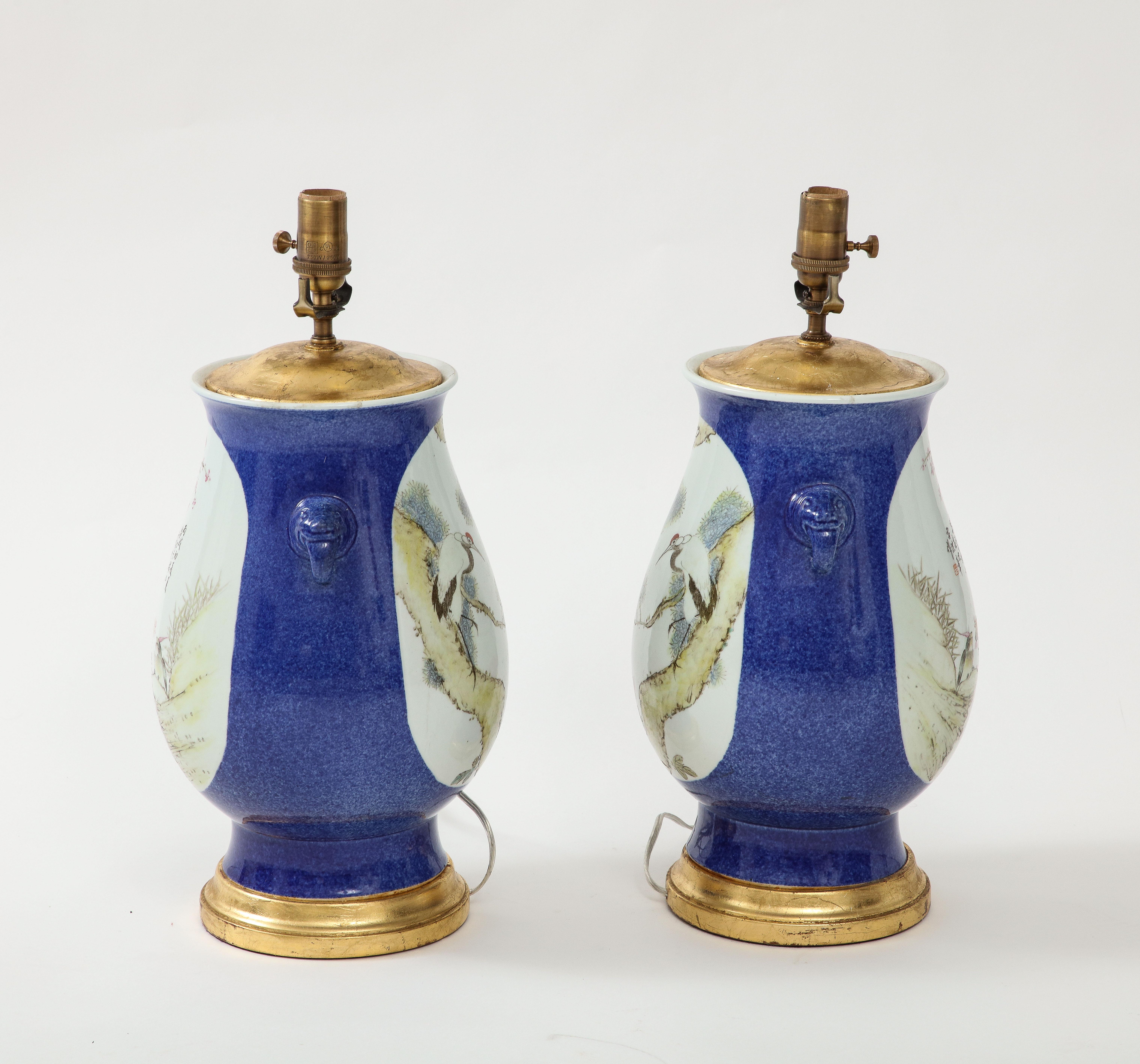 Pair of Chinese Porcelain Lamps 12
