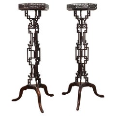 Used Pair of Chippendale Revival Torchères