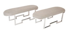 Pair of Chrome Modernist Benches