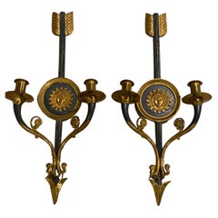 a pair of circa 1900's French Empire sconces