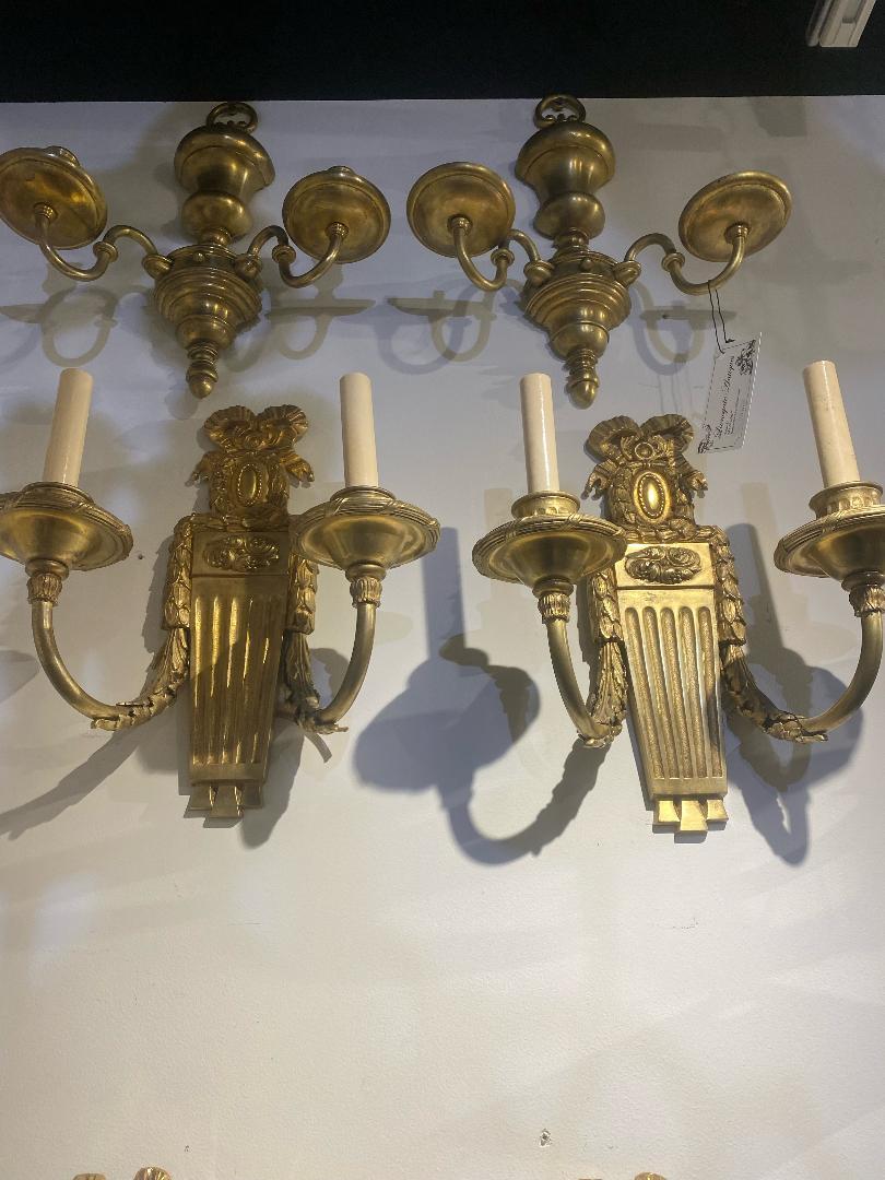 1920's Caldwell Neoclassic Style Sconces In Good Condition For Sale In New York, NY