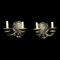 1920's Caldwell Bronze Patineted Black Sconces