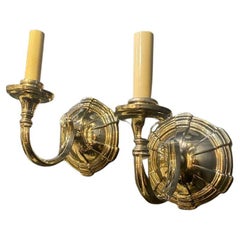 1920's Caldwell Silver Plated One Light Sconces