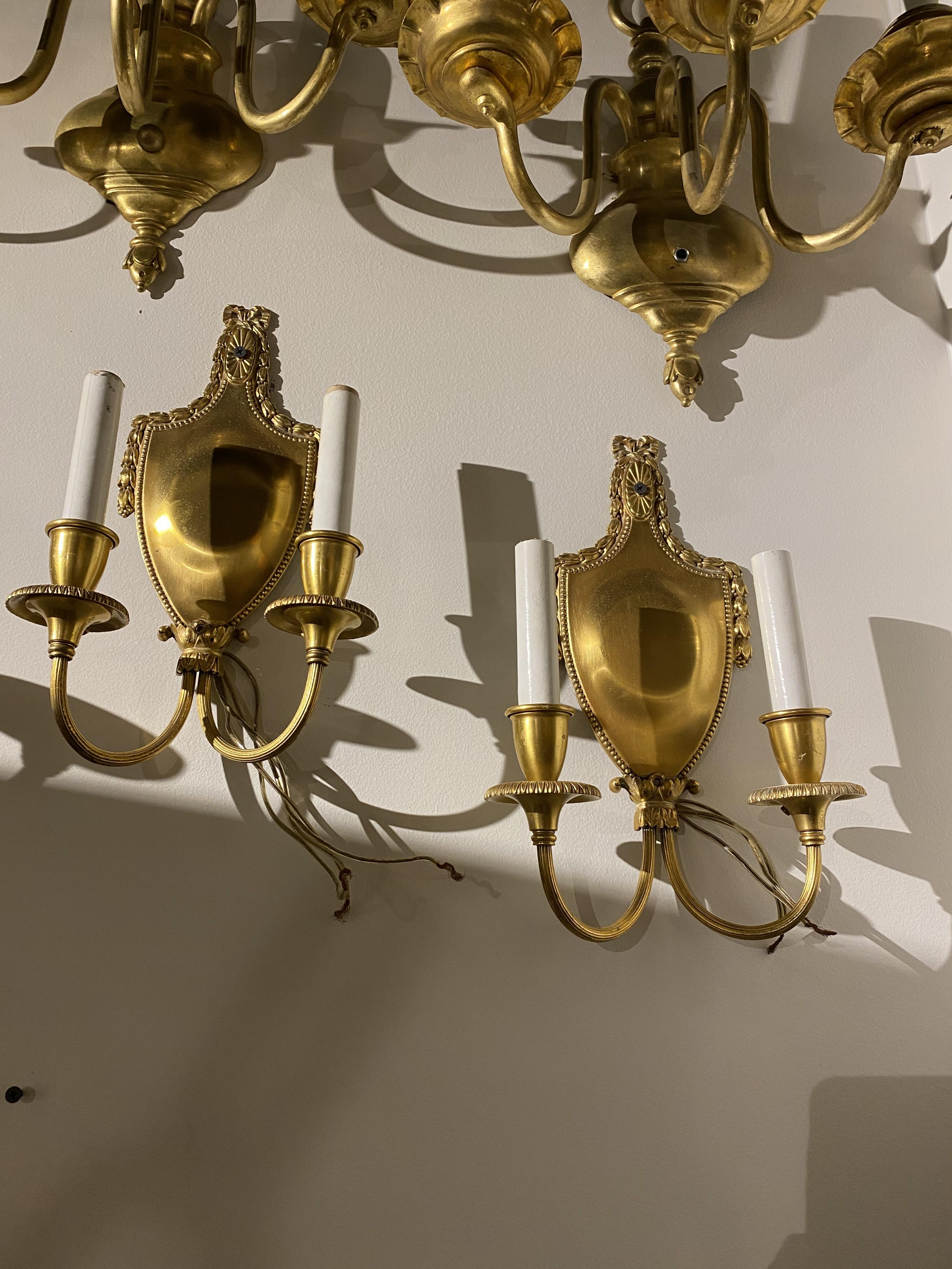 American 1920's Caldwell Neoclassic Sconces For Sale