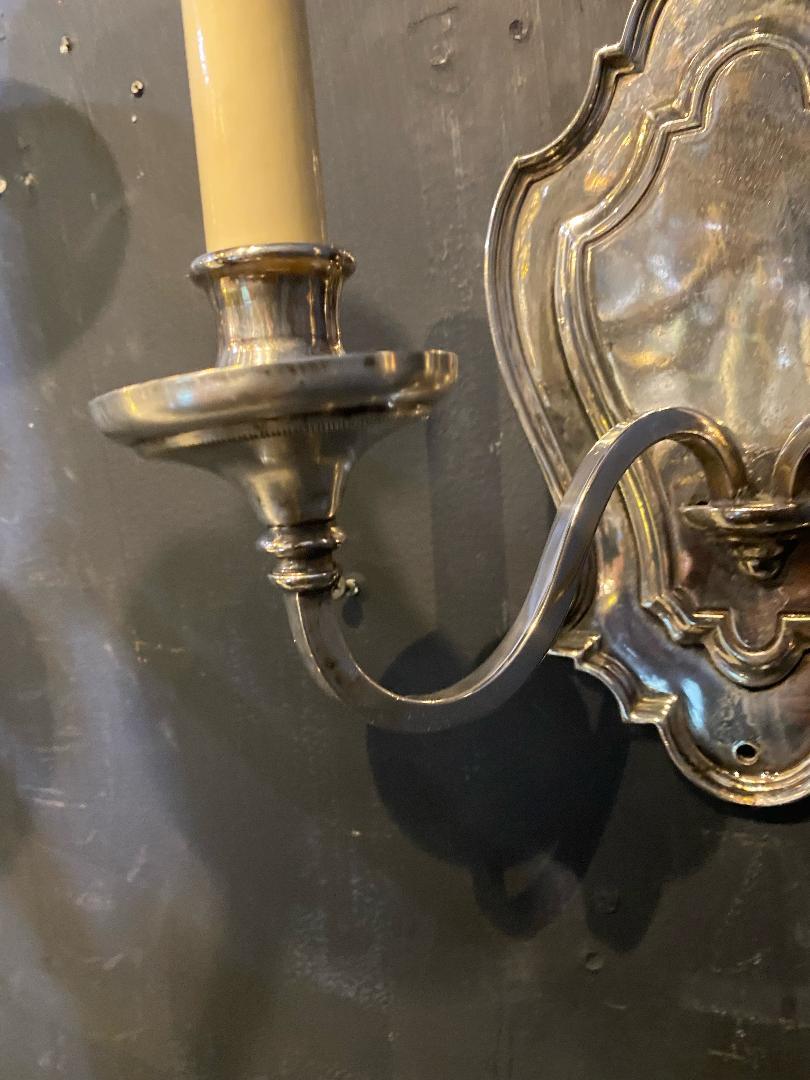 American 1920's Caldwell Silver plated Sconces For Sale