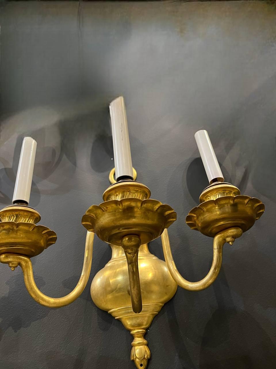 Early 20th Century 1920's Caldwell Sconces with Three Lights For Sale