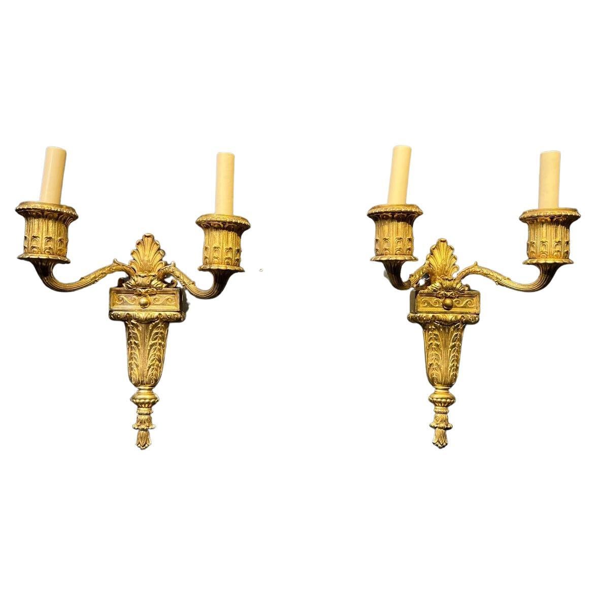 1920's Caldwell American Classical Double Light Sconces For Sale