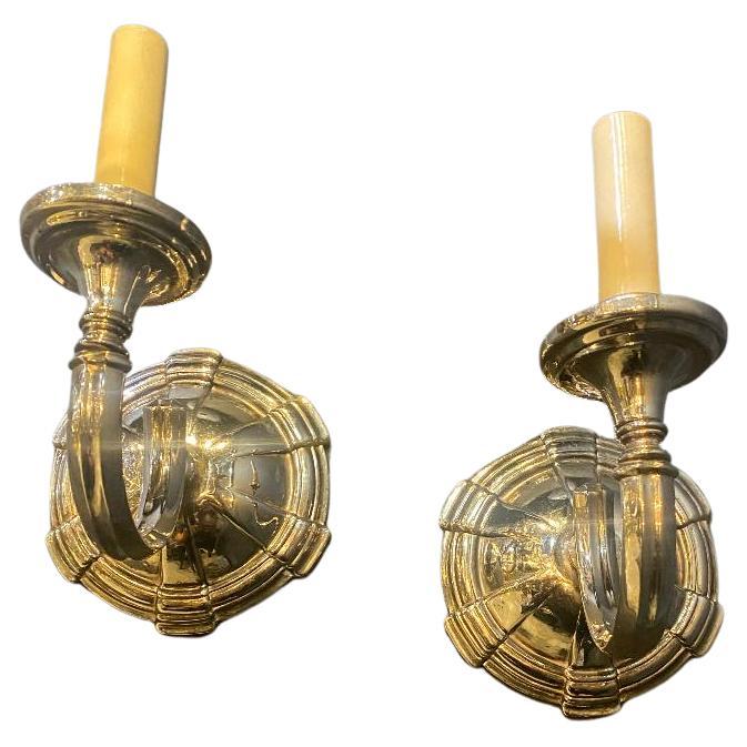 1920's Caldwell Versilbert Eine Leuchte Sconces