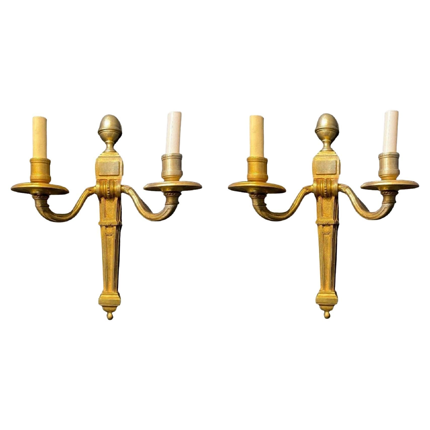 1920's Caldwell 2 Lights Bronze Sconces For Sale
