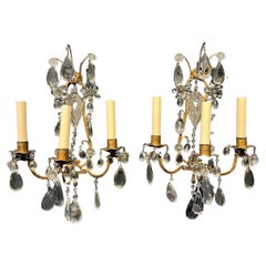 A pair of circa 1930's French Bagues sconces