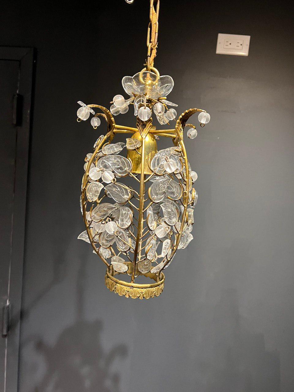 1930's French Bagues Small Light Fixture In Good Condition For Sale In New York, NY