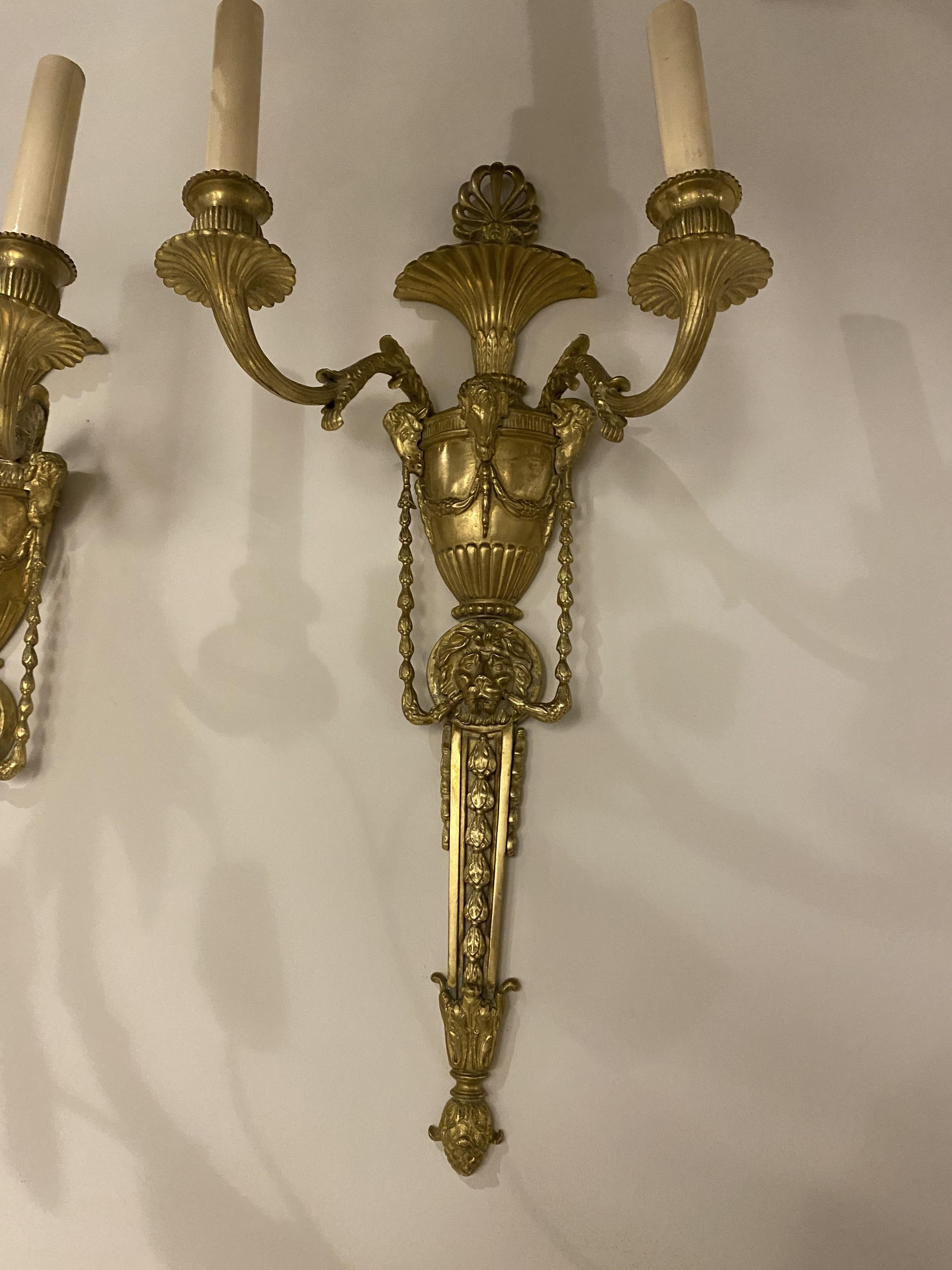 Apliques de Bronce Imperio Francés de 1930 en Bueno estado para la venta en New York, NY