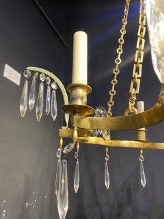 1930's French Empire Style Scalloped Chandelier