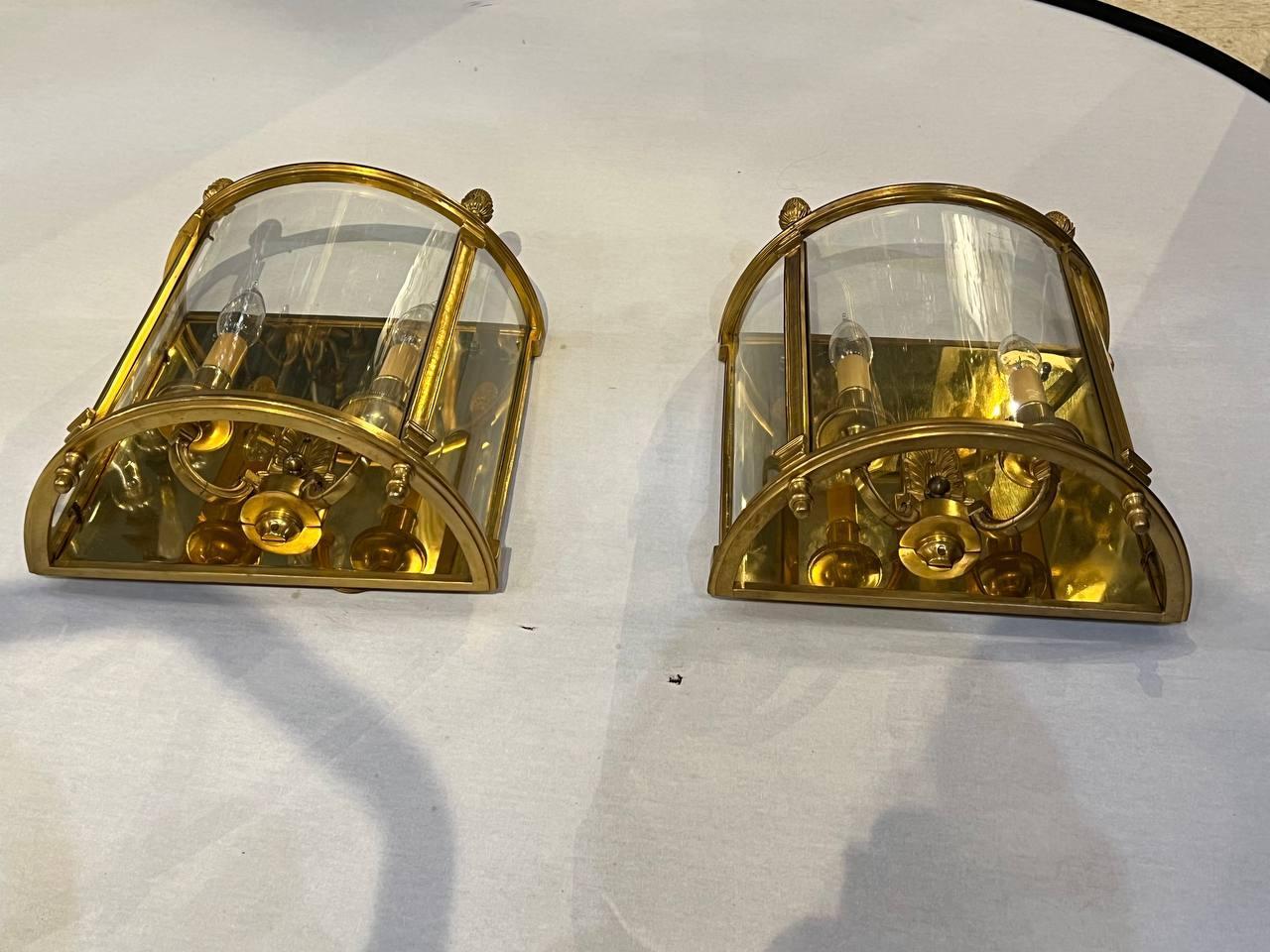 1930's French Empire Sconces In Good Condition For Sale In New York, NY