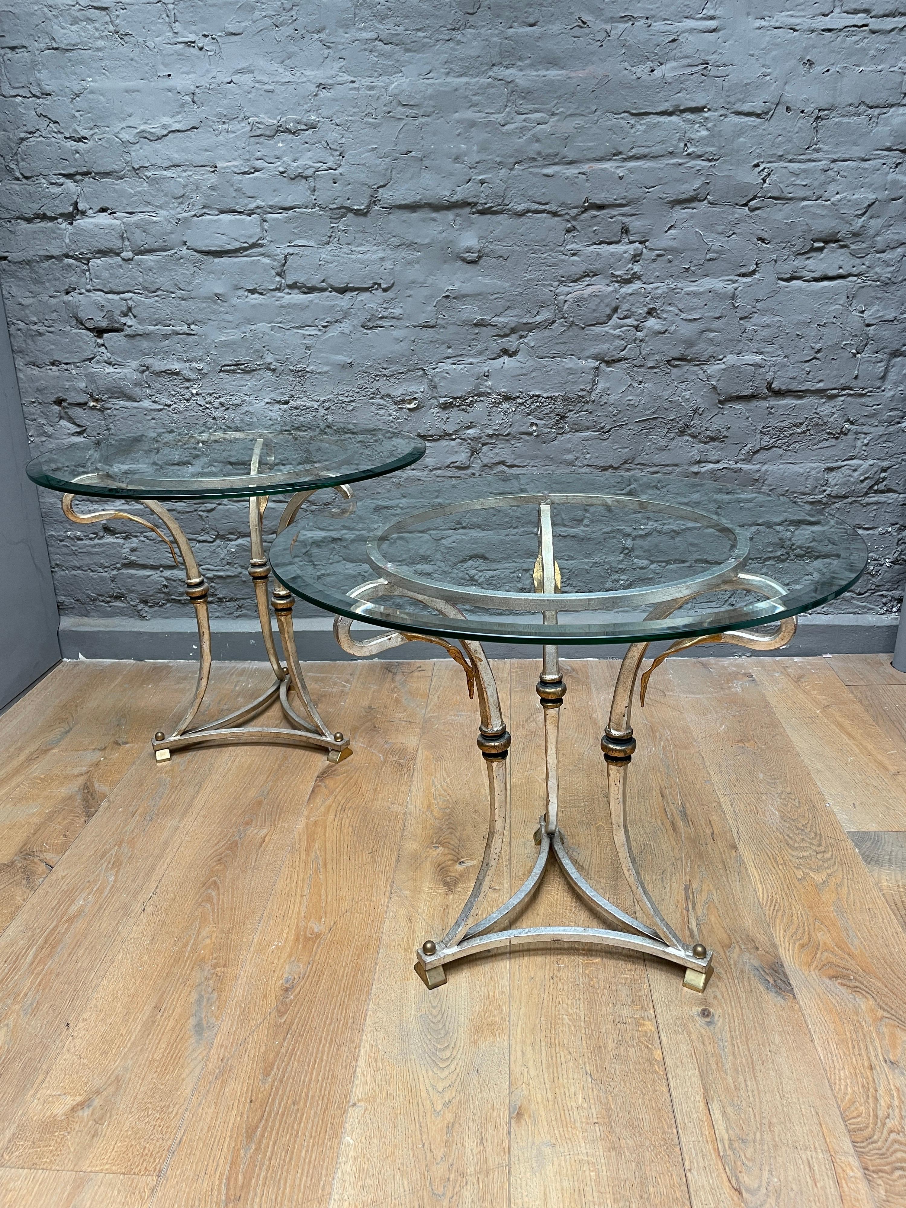 Pair of Circular Italian Leaf Side Tables 5