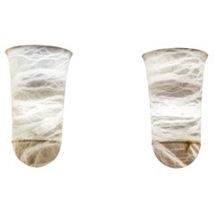 A Pair of Classic Alabaster Wall Sconces