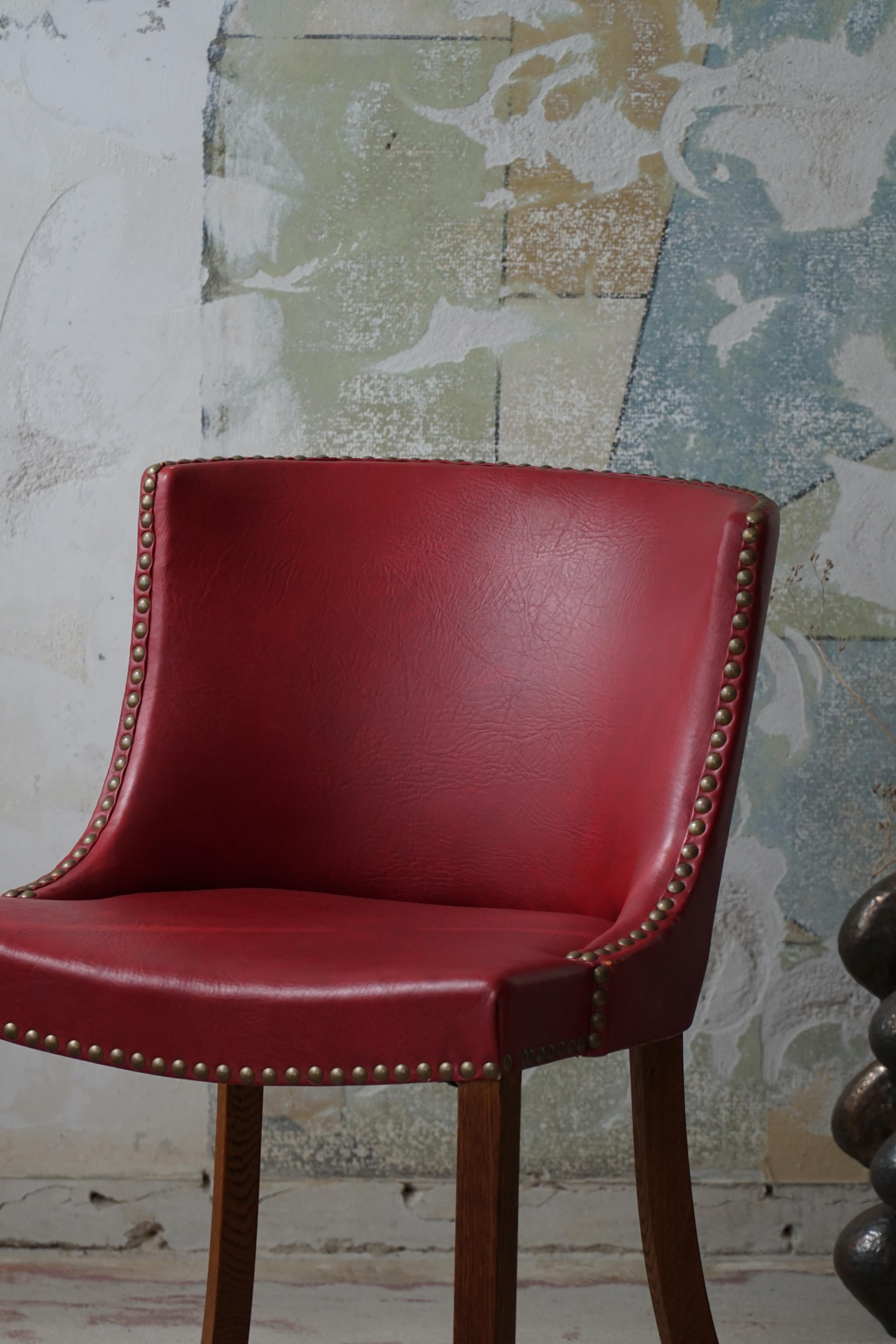 A Pair of Classic Chairs in Oak and Leather, Danish Modern, Kaj Gottlob, 1950s 14