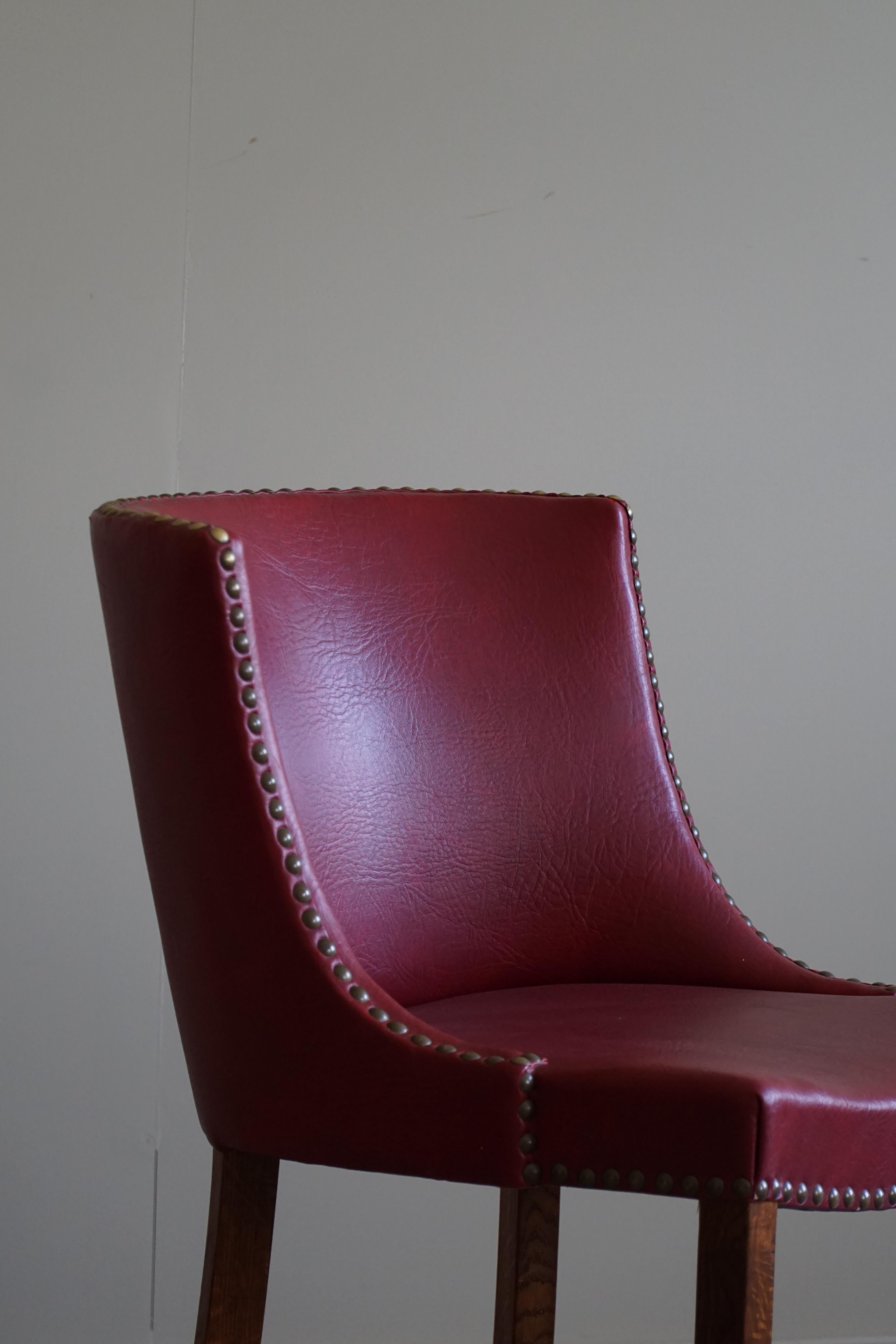 A Pair of Classic Chairs in Oak and Leather, Danish Modern, Kaj Gottlob, 1950s 3