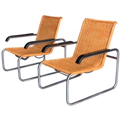 Pair of Classic Marcel Breuer B35 Chairs ICF