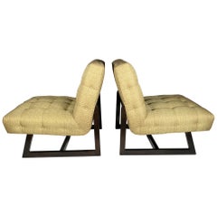 Retro Pair of Classic Slipper Chairs
