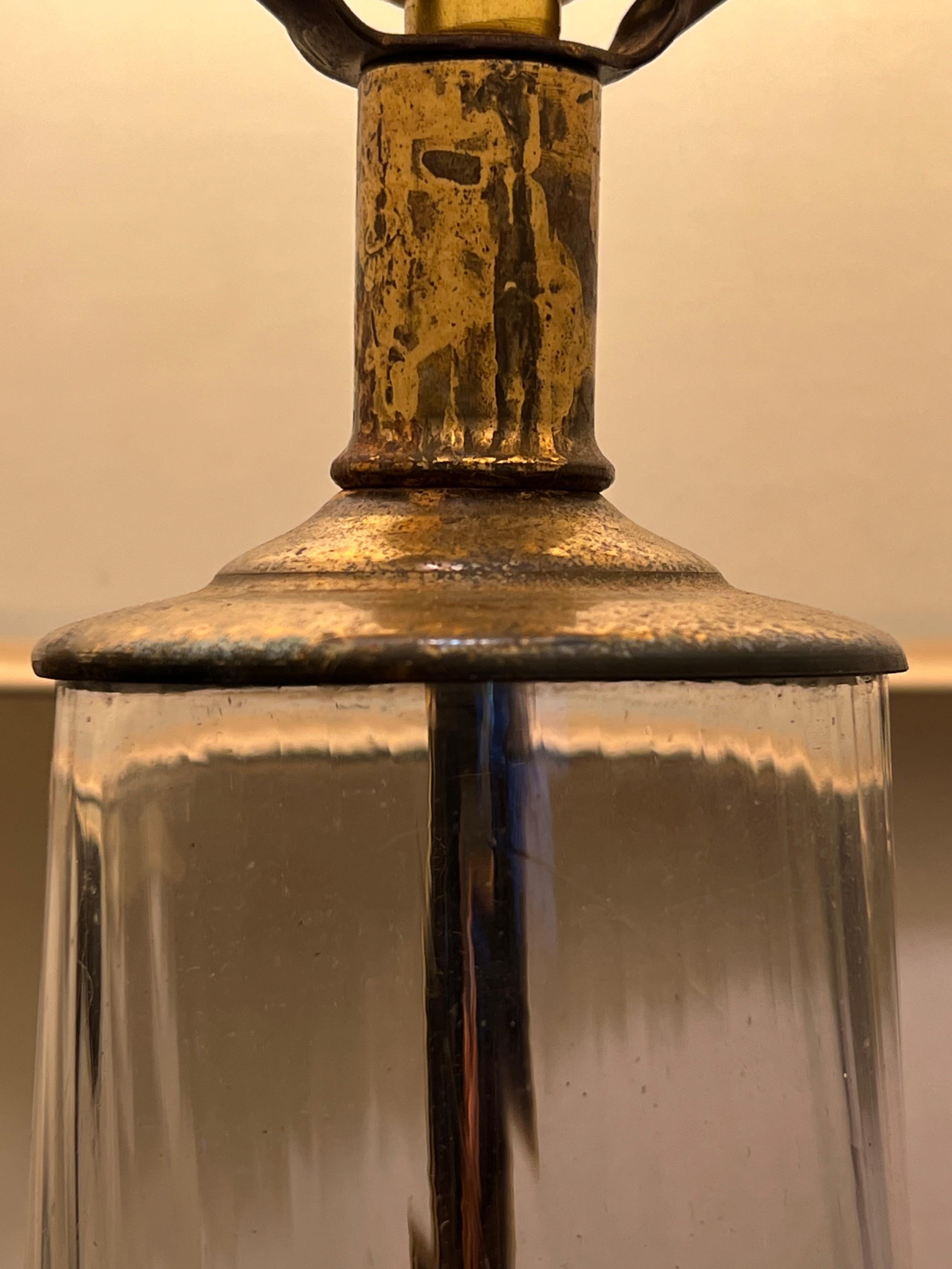 Vetro artistico Coppia di lampade in vetro trasparente di Murano anni '60 in vendita