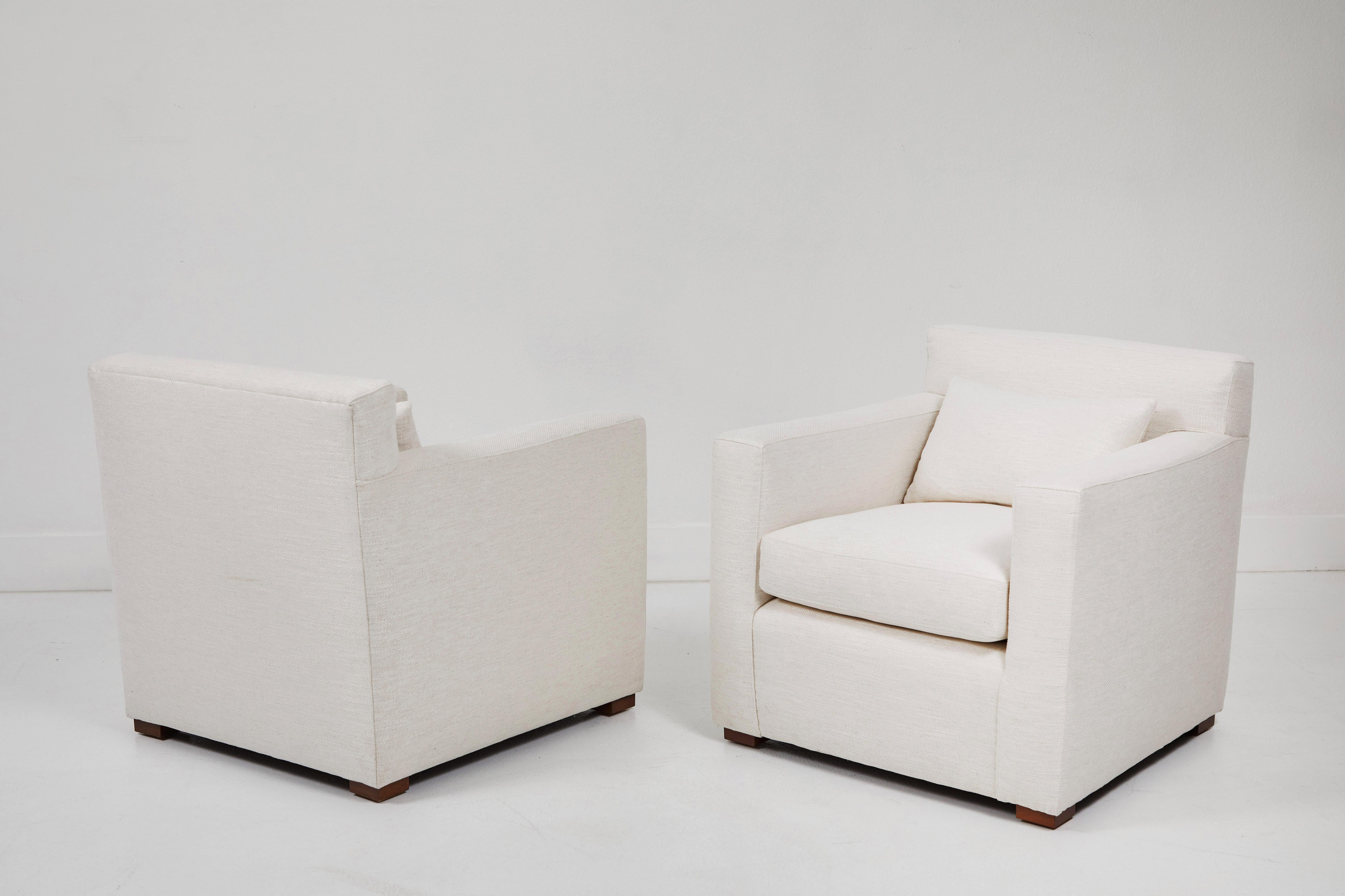 Mid-Century Modern Pair of Club Chairs by Samuel Marx