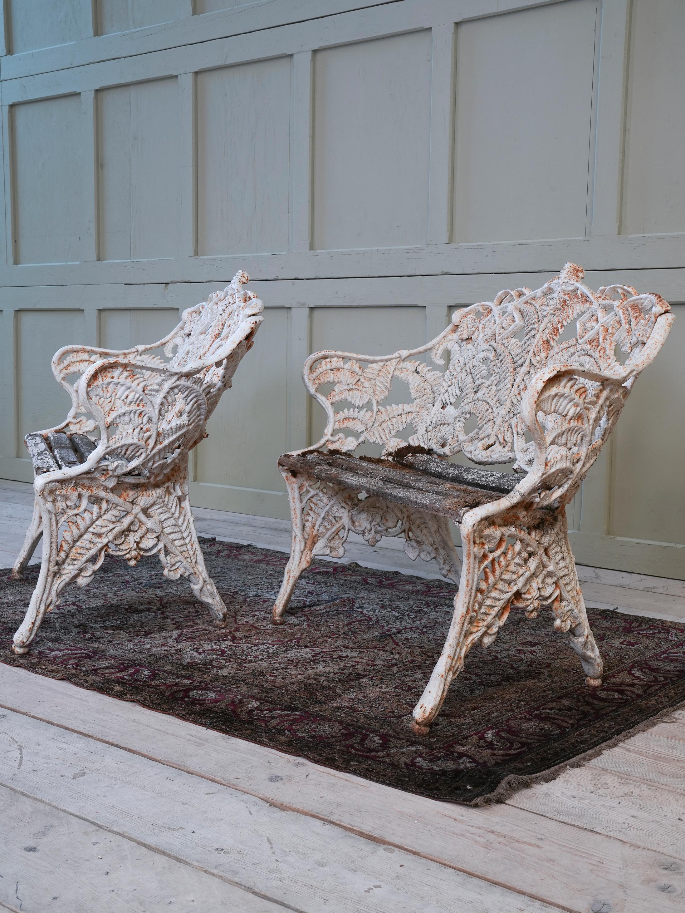 Pair of Coalbrookdale Foundry Style Benches 6