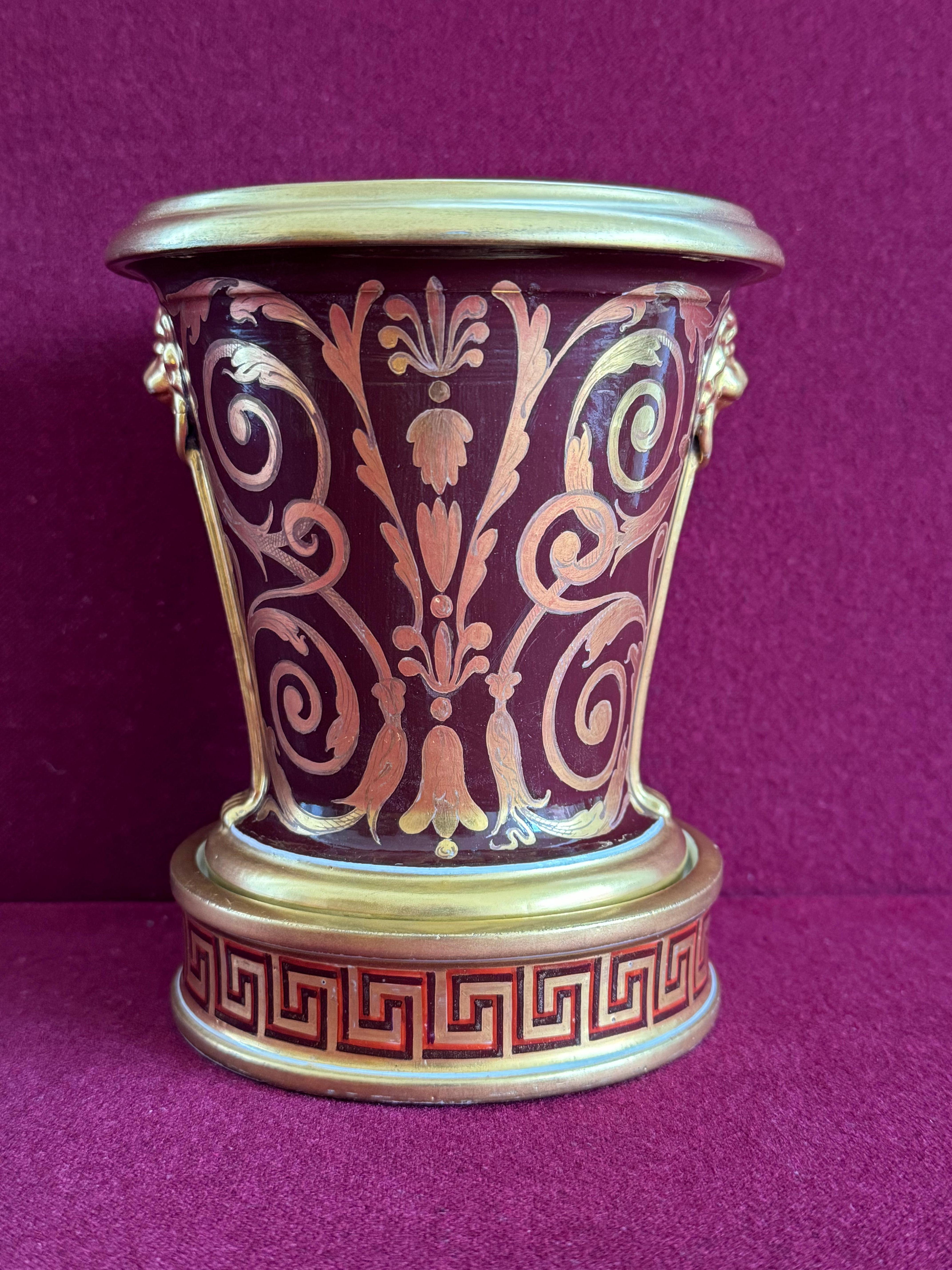 A pair of Coalport Cache Pots decorated by Thomas Baxter c.1802 - 1805 For Sale 3