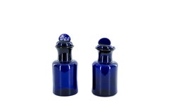 A Pair of Cobalt Blue Murano Glass Jars, by Vintage Murano Gallery, 1990s