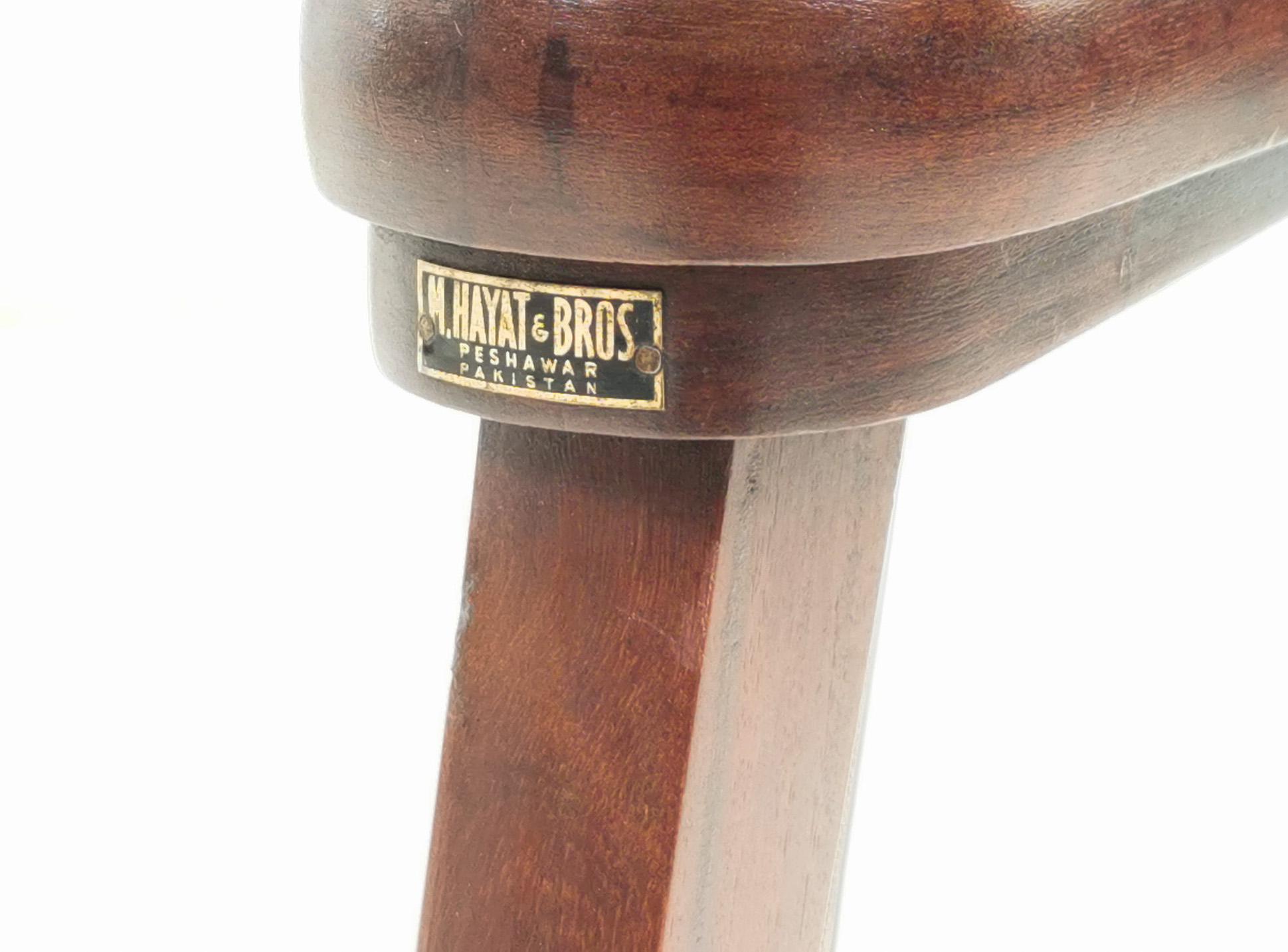 Pair of Cockfighting Chairs by M. Hayat & Bros, Mid Century In Good Condition For Sale In STOKE ON TRENT, GB
