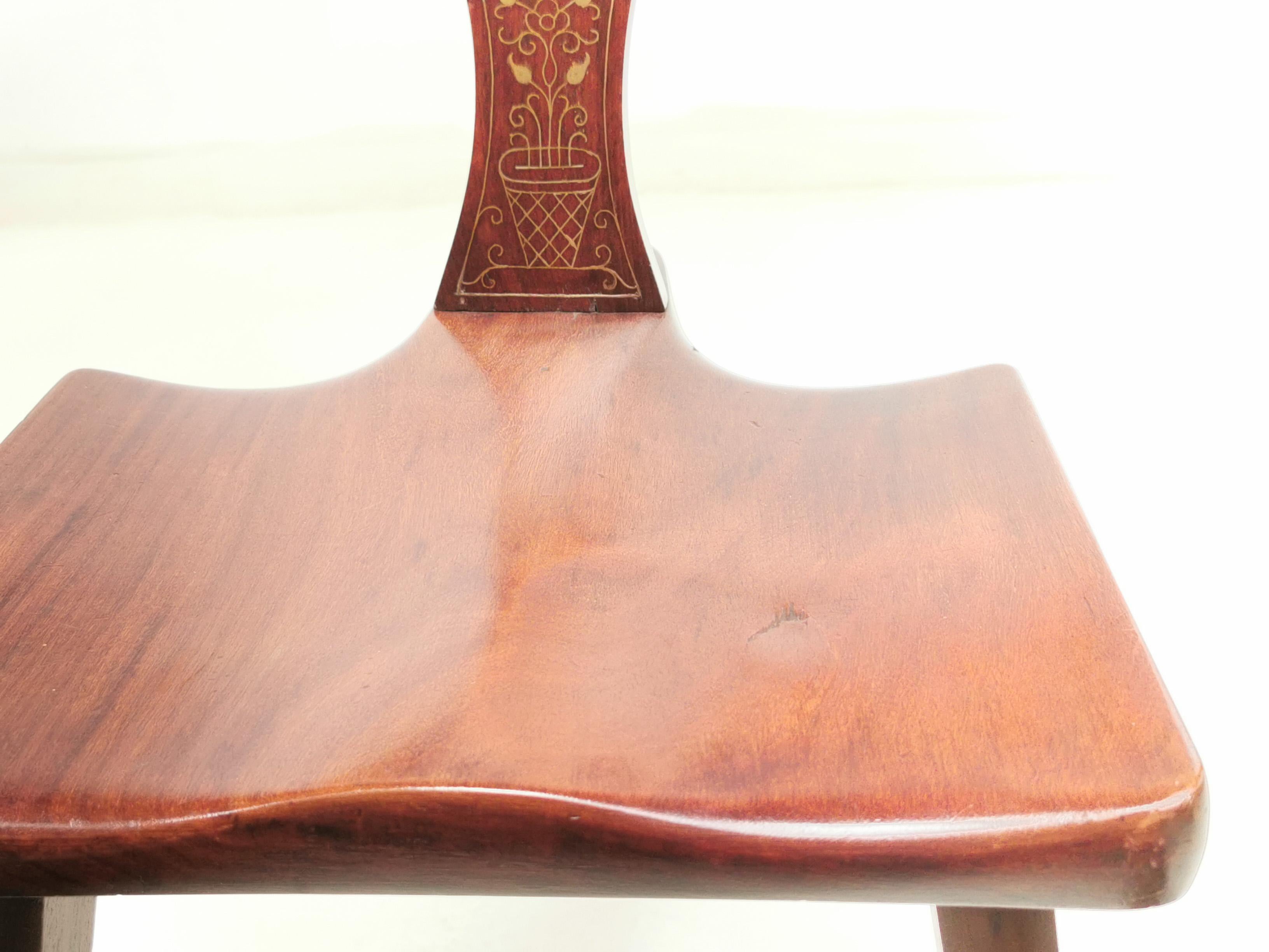 Pair of Cockfighting Chairs by M. Hayat & Bros, Mid Century For Sale 1