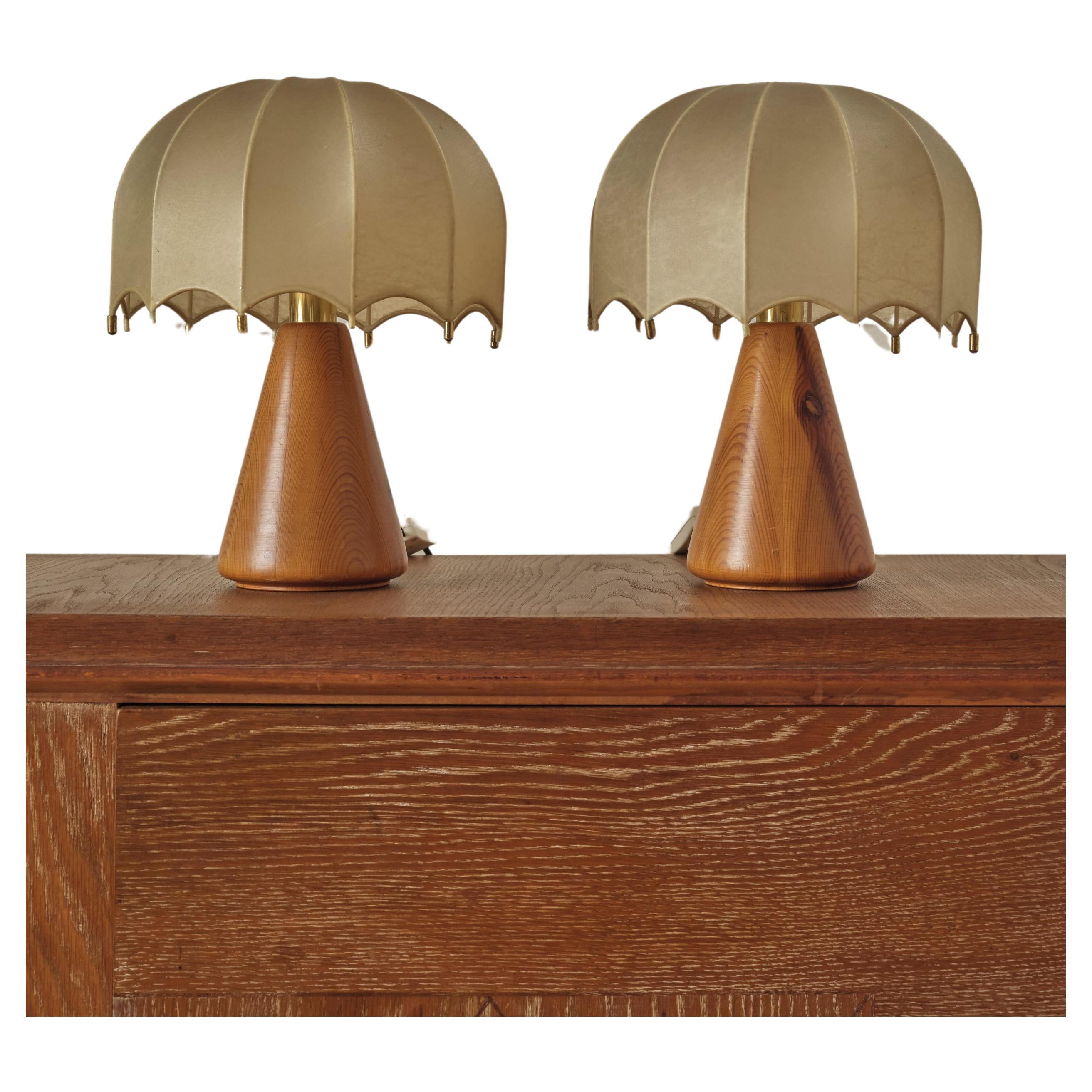 A Pair of Cocoon Table Lamps
