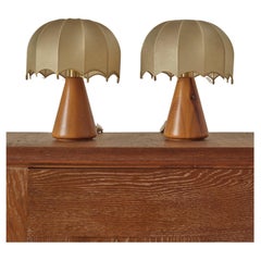 Vintage A Pair of Cocoon Table Lamps