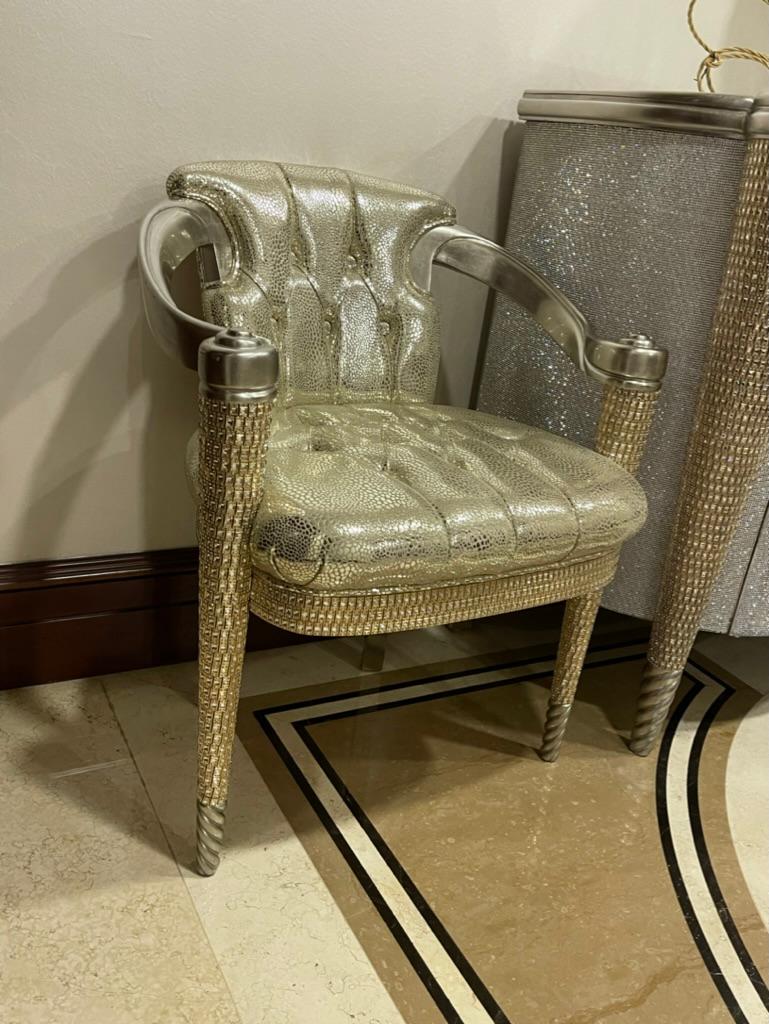 Colombostile is one of the most luxurious furniture manufacturers in the world, Michael Jackson's favourite interior designer brand. 

This set of absolutely magnificent Colombostile armchairs with Swarovski crystals is truly one of a kind and will