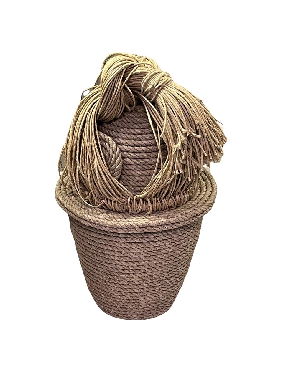 Pair of Contemporary 21st Century French Christian Astuguevieille Jute Rope Co For Sale 4