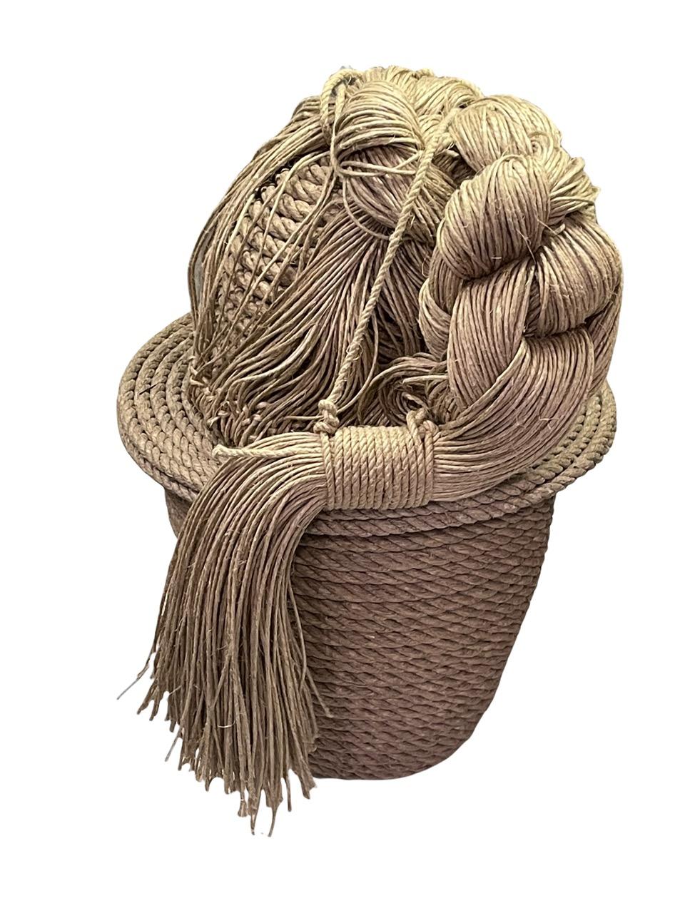 Pair of Contemporary 21st Century French Christian Astuguevieille Jute Rope Co For Sale 5