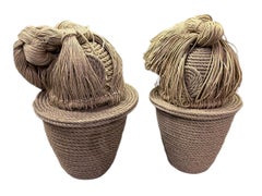 Pair of Contemporary 21st Century French Christian Astuguevieille Jute Rope Co