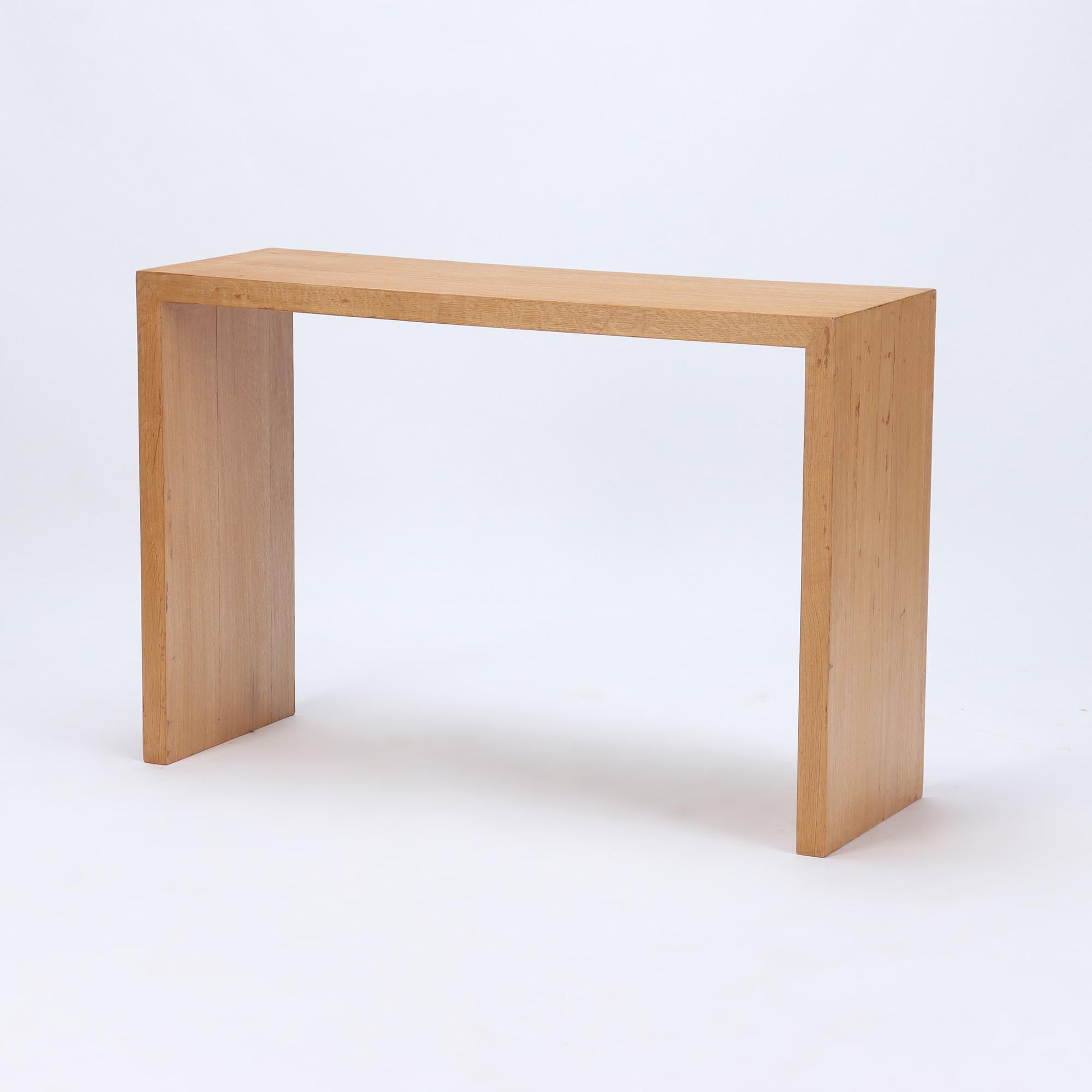 Pair of Contemporary Cerused Oak Console Tables For Sale 1