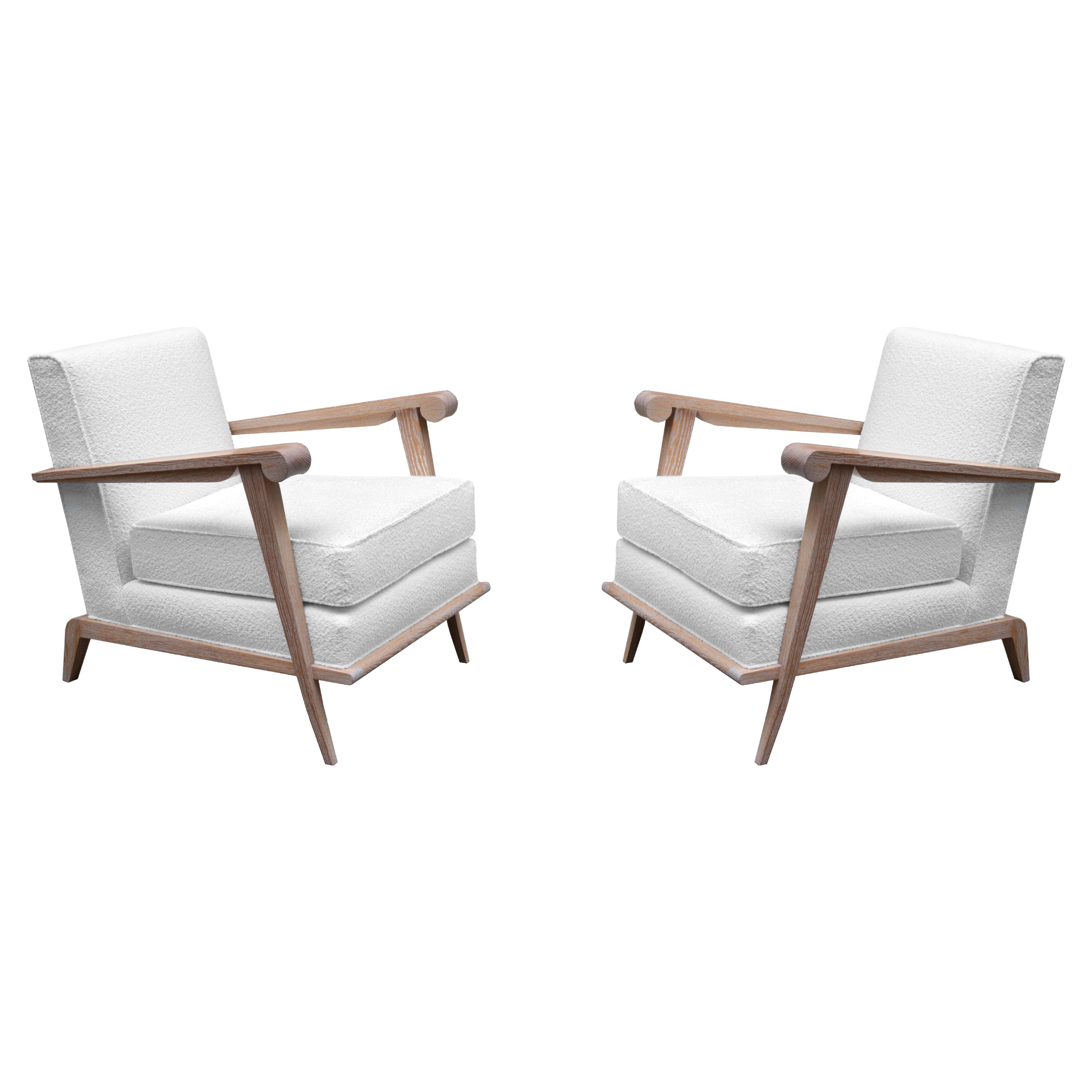 A Pair of Contemporary French Modernist Style Armchairs  For Sale