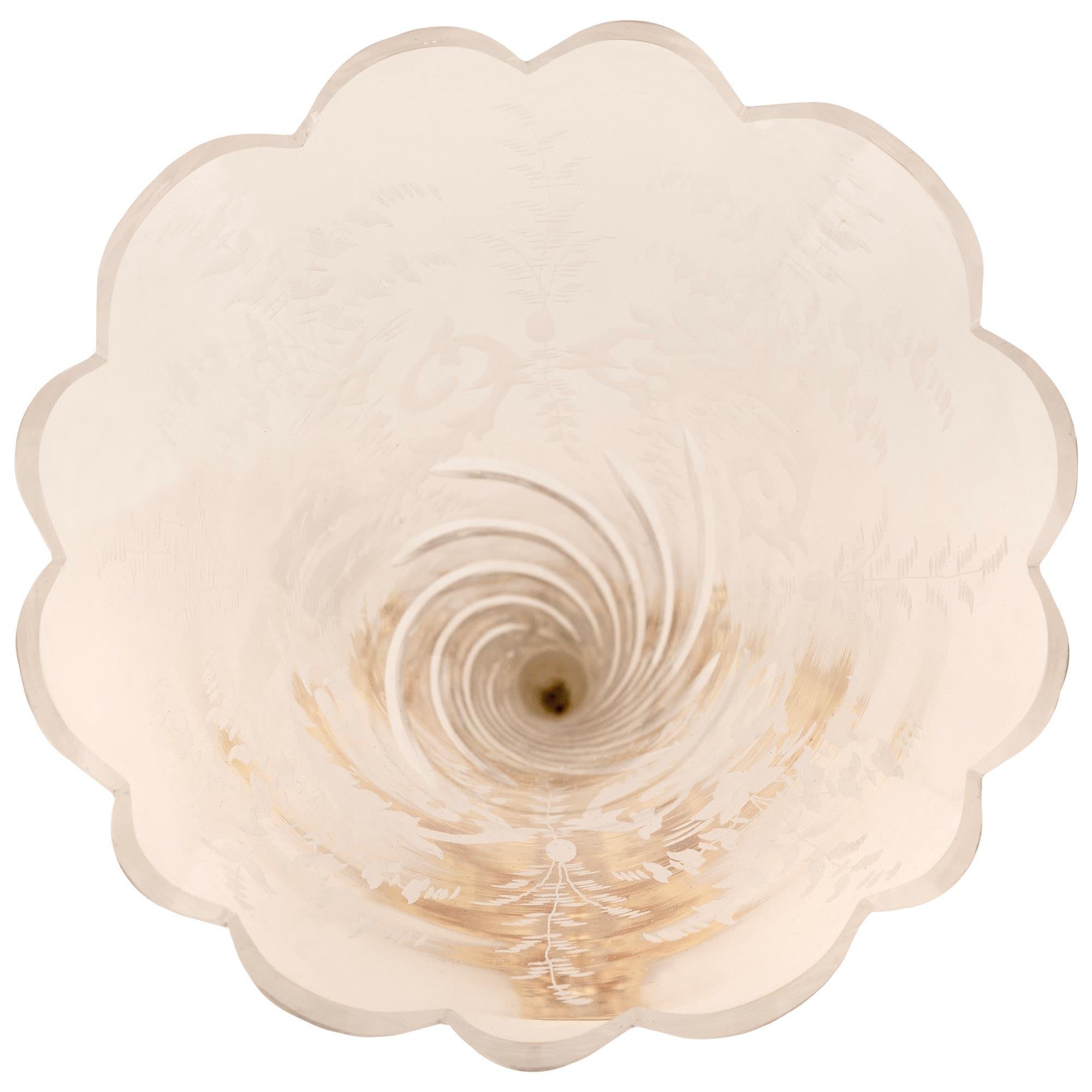 Coppia di vasi in cristallo acidato e ormolo di St. Louis Crystal del XIX secolo continentale in vendita 1