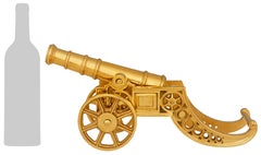 A pair of Continental 19th century Ormolu cannons
