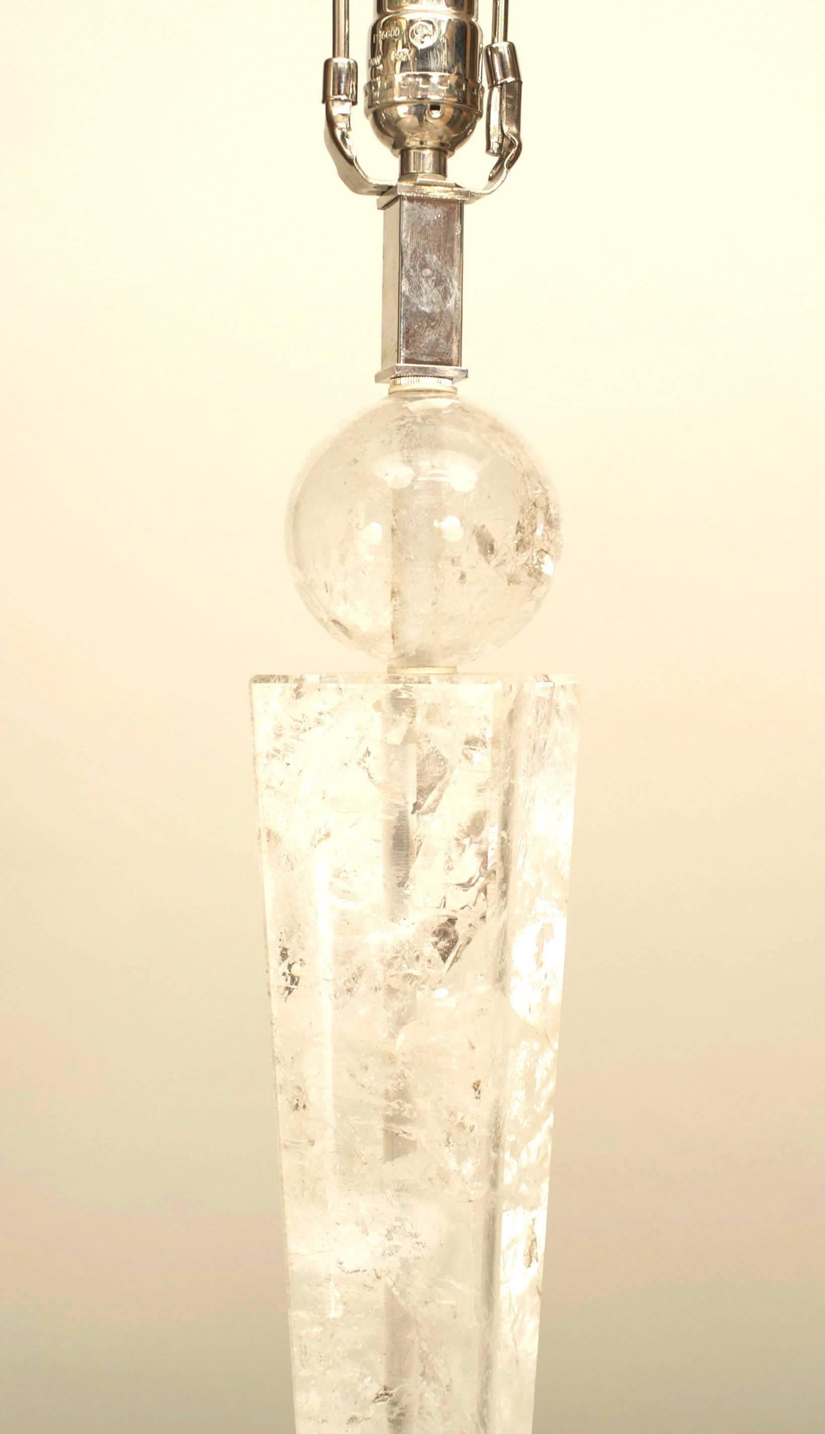 Neoclassical A Pair of Continental Baltic Neo-classic style Rock Crystal For Sale
