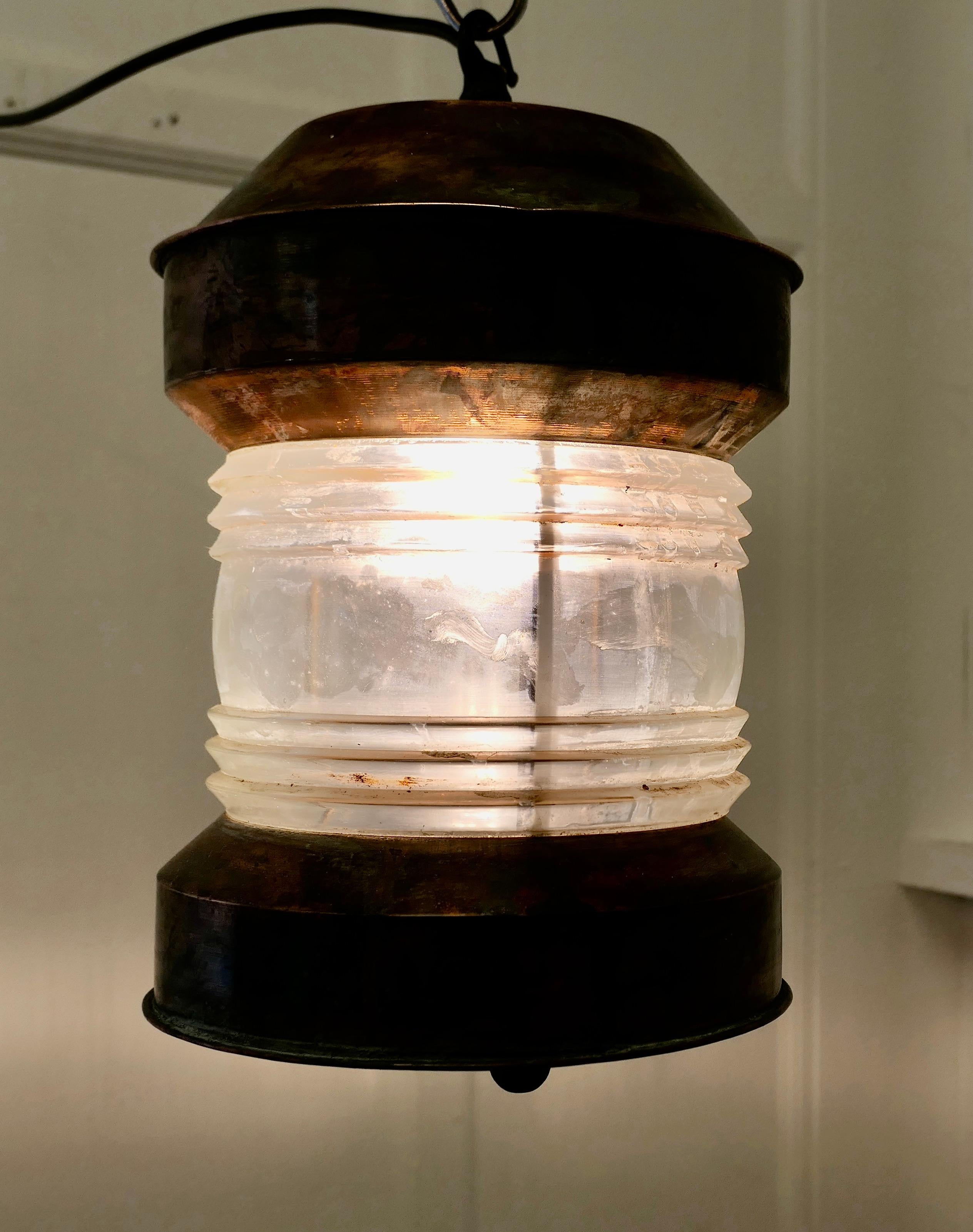 Un par de luces de cobre para mástil de barco en venta 4